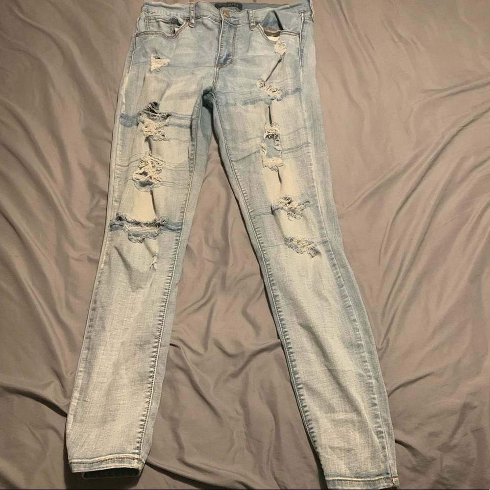 Aeropostale high waisted ripped jeans